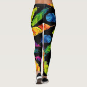 Abstract colorful feather explosion leggings (Rückseite)