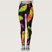 Abstract colorful feather explosion leggings (Vorderseite)