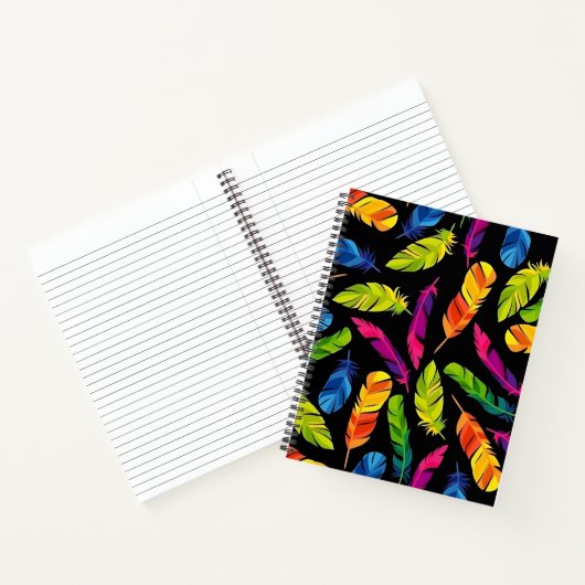 Abstract colorful feather explosion notizblock (Innenseite)