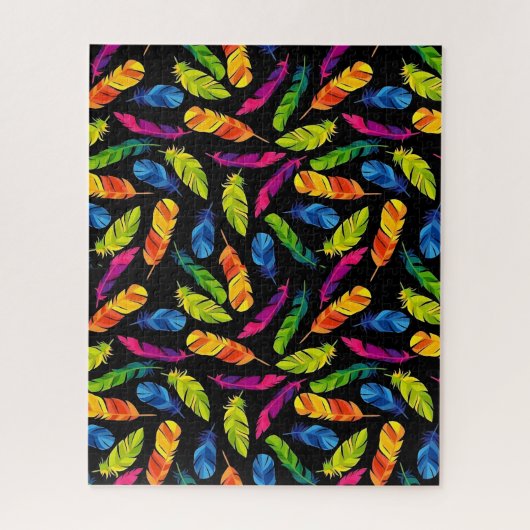 Abstract colorful feather explosion puzzle (Vertikal)