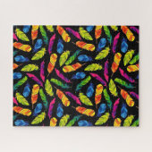 Abstract colorful feather explosion puzzle (Horizontal)