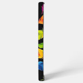 Abstract colorful feather explosion samsung galaxy hülle (Linke Seite)