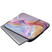 Abstract Colorful Flowing Ribbons Laptopschutzhülle (Vorne Knopf)