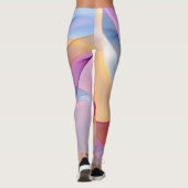 Abstract Colorful Flowing Ribbons Leggings (Rückseite)