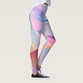 Abstract Colorful Flowing Ribbons Leggings (Rechts)