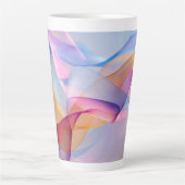 Abstract Colorful Flowing Ribbons Milchtasse (Vorderseite)