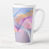 Abstract Colorful Flowing Ribbons Milchtasse (Rechts)