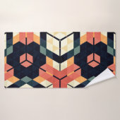 Abstract colorful hexagon square geometric seamles badehandtuch (Badehandtuch)