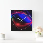 Abstract Colorful Lights - Beauty Quadratische Wanduhr (Zuhause)