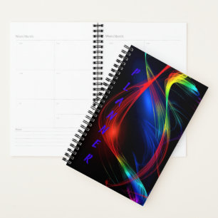 Abstract Colorful Lights Planner Planer