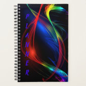 Abstract Colorful Lights Planner Planer (Vorderseite)