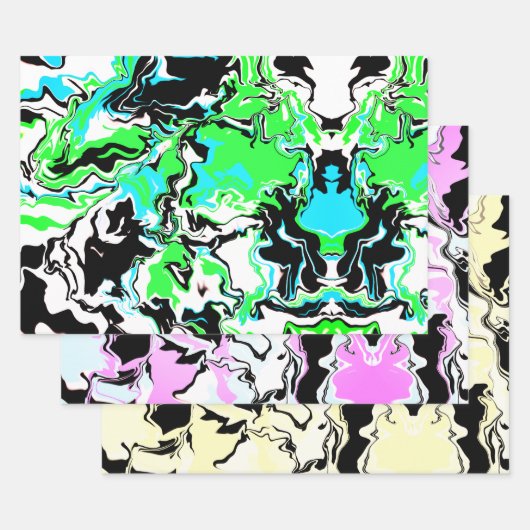 Abstract colorful Merge Geschenkpapier Set (Set)