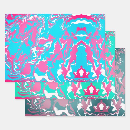 Abstract colorful Merge Geschenkpapier Set (Set)