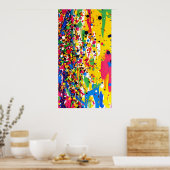 Abstract Colorful Modern Graffiti Street Art  Poster (Küche)