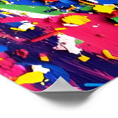 Abstract Colorful Modern Graffiti Street Art  Poster (Ecke)