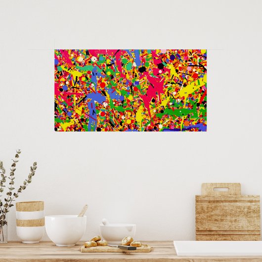 Abstract Colorful Modern Graffiti Street Art Poster (Küche)