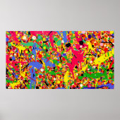 Abstract Colorful Modern Graffiti Street Art  Poster (Vorne)