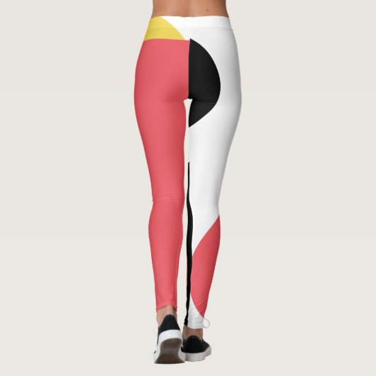 Abstract, colorful, modern, simple, vibrant design leggings (Rückseite)