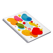 Abstract Colorful Organic Shapes Botanical Collage Notizblock (Rechte Seite)