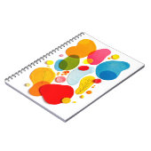 Abstract Colorful Organic Shapes Botanical Collage Notizblock (Linke Seite)