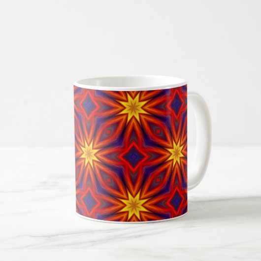 Abstract Colorful Pattern Kaffeetasse (VorderseiteRechts)