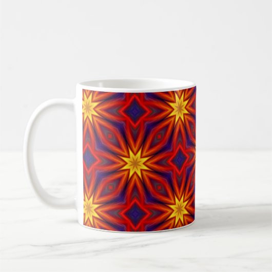 Abstract Colorful Pattern Kaffeetasse (Links)
