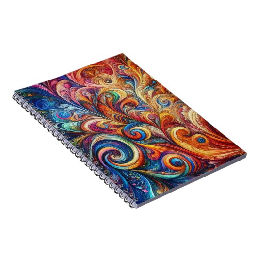 Abstract Colorful Pattern Notizblock (Rechte Seite)