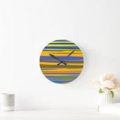 Abstract Colorful Stripes Pattern Runde Wanduhr (Zuhause)