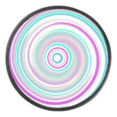 Abstract Colorful Swirl Eishockey Puck (Vorderseite)