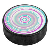 Abstract Colorful Swirl Eishockey Puck (3/4)
