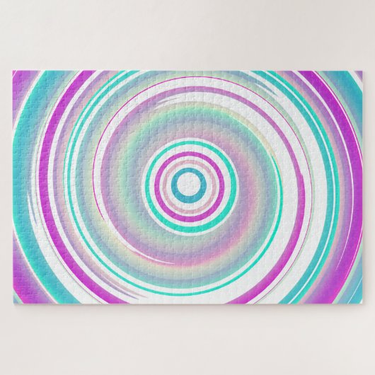 Abstract Colorful Swirl Puzzle (Horizontal)