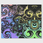 Abstract colorful swirls geschenkpapier (Flach)