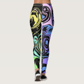 Abstract colorful swirls  leggings (Rückseite)