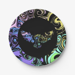 Abstract colorful swirls  pappteller
