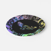 Abstract colorful swirls  pappteller (Schrägansicht)