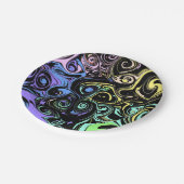 Abstract colorful swirls  pappteller (Schrägansicht)