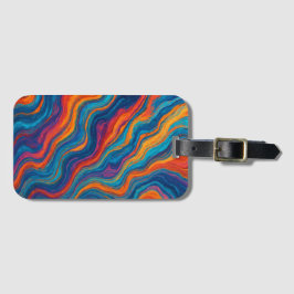 Abstract Colorful Waves Texture Gepäckanhänger