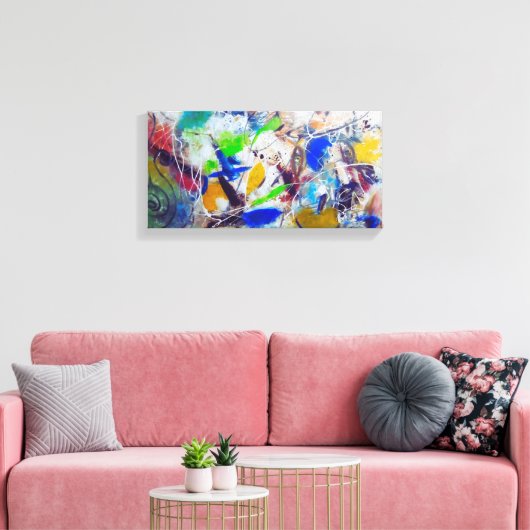 Abstract Colours Canvas Leinwanddruck (Insitu (Wohnzimmer))