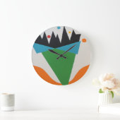 Abstract Confetti Cone Round Clock Große Wanduhr (Zuhause)