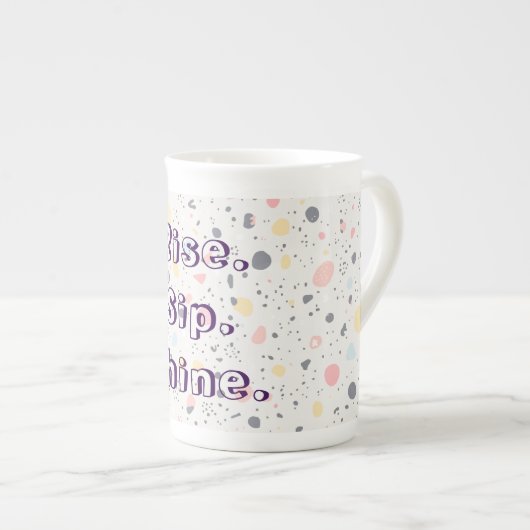 Abstract Confetti Mug – Modern High-Energy Pattern Porzellantasse (Vorderseite Rechts)