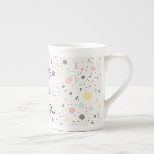 Abstract Confetti Mug – Modern High-Energy Pattern Porzellantasse (Rechts)