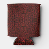 Abstract Contemporary Black Crosshatch On Red Rust Dosenkühler (Vorderseite)