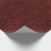 Abstract Contemporary Black Crosshatch On Red Rust Geschenkpapier (Ecke)