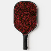 Abstract Contemporary Black Crosshatch On Red Rust Pickleball Schläger (Rückseite)