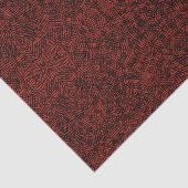 Abstract Contemporary Black Crosshatch On Red Rust Seidenpapier (Ausschnitt)
