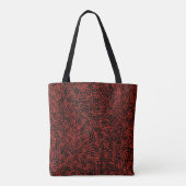 Abstract Contemporary Black Crosshatch On Red Rust Tasche (Rückseite)