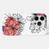 'Abstract Coral Floral' iPhone 15 Pro Hülle (Rückseite (Horizontal))