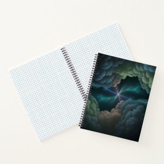 Abstract Cosmic Cloud Spiral Notebook Notizblock (Innenseite)