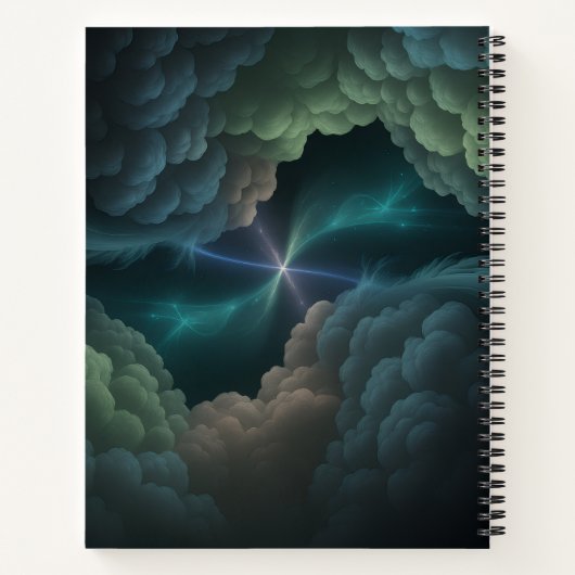 Abstract Cosmic Cloud Spiral Notebook Notizblock (Rückseite)