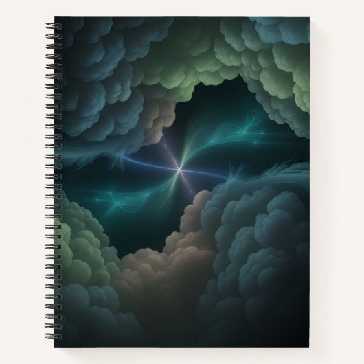 Abstract Cosmic Cloud Spiral Notebook Notizblock (Vorderseite)
